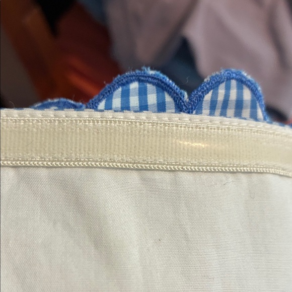 Lilly Pulitzer Strapless Blue Gingham Dress - Picture 9 of 9